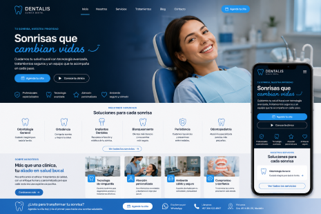 Diseño web moderno para clínica dental