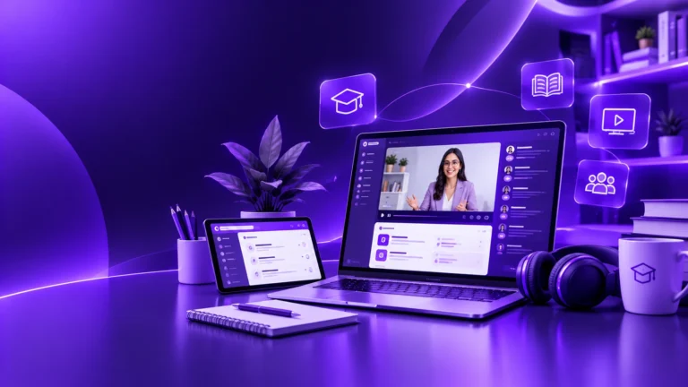 Espacio futurista de aprendizaje virtual